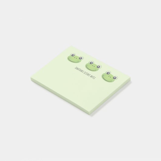 Cute Green Frog | Terug naar school | Post-IT-noti Post-it® Notes (Schuin)