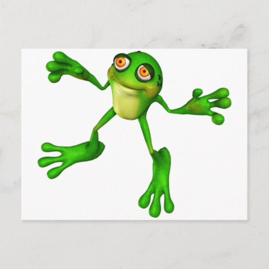 Cute Green Froggy Briefkaart (Voorkant)