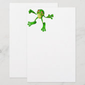 Cute Green Froggy Briefpapier (Voorkant / Achterkant)