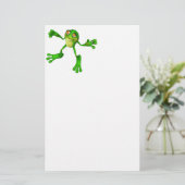 Cute Green Froggy Briefpapier (Staand voorkant)