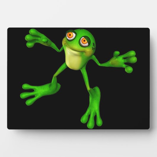 Cute Green Froggy Fotoplaat (voorkant)