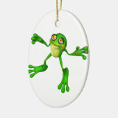 Cute Green Froggy Keramisch Ornament (Links)