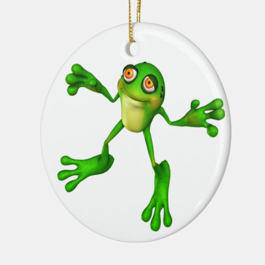 Cute Green Froggy Keramisch Ornament (Links)