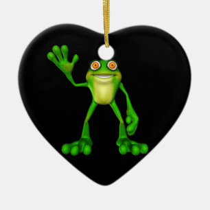Cute Green Froggy Keramisch Ornament