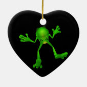 Cute Green Froggy Keramisch Ornament (Achterkant)