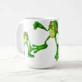 Cute Green Froggy Koffiemok (Voorkant links)
