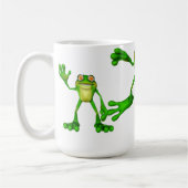 Cute Green Froggy Koffiemok (Links)