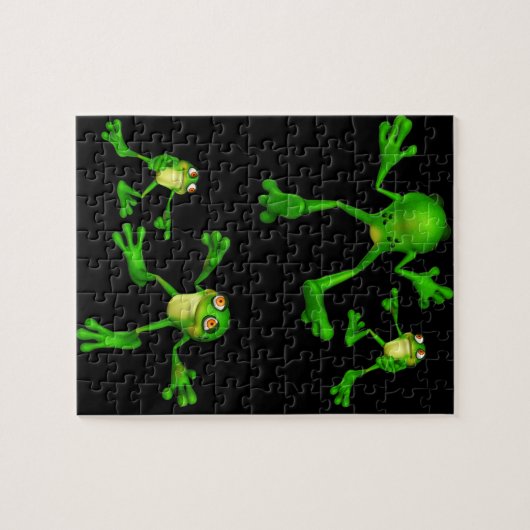 Cute Green Froggy Legpuzzel (Horizontaal)