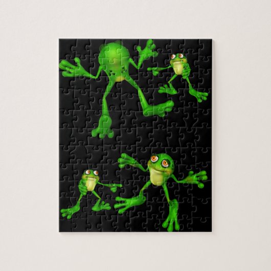 Cute Green Froggy Legpuzzel (Verticaal)