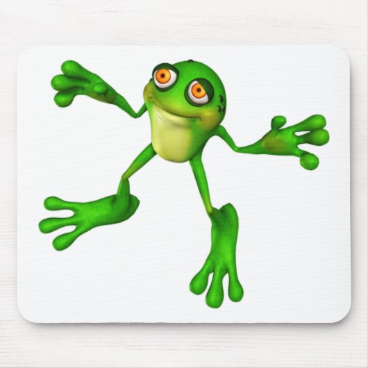 Cute Green Froggy Muismat (Voorkant)