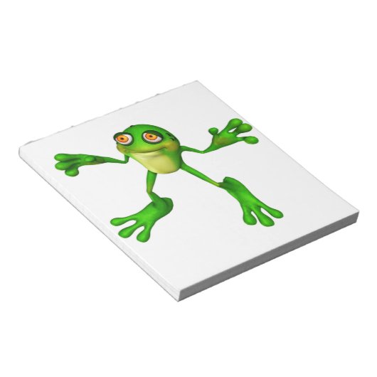 Cute Green Froggy Notitieblok (Schuin)