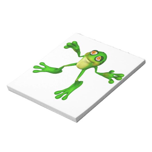 Cute Green Froggy Notitieblok (Linkerzijde)