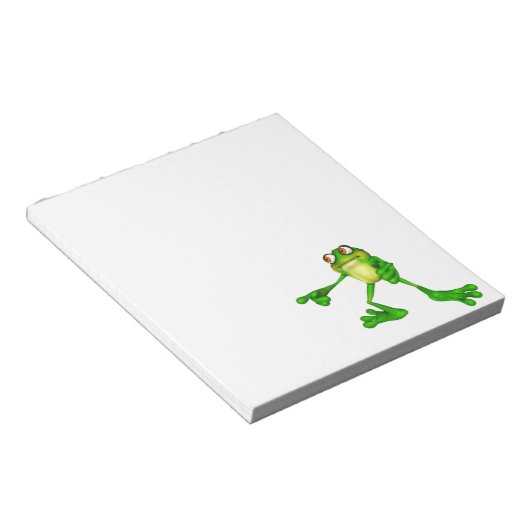 Cute Green Froggy Notitieblok (Schuin)