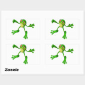 Cute Green Froggy Rechthoekige Sticker (Vel)