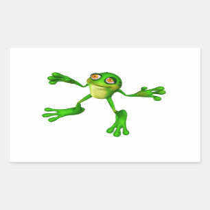 Cute Green Froggy Rechthoekige Sticker