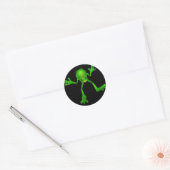 Cute Green Froggy Ronde Sticker (Envelop)