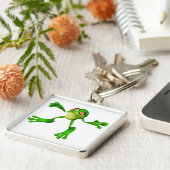 Cute Green Froggy Sleutelhanger (Zijkant)