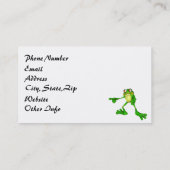 Cute Green Froggy Visitekaartje (Achterkant)