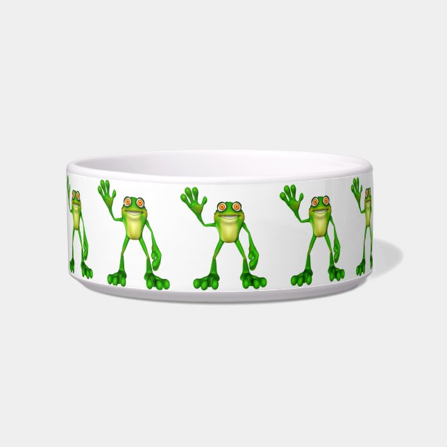 Cute Green Froggy Voerbakje (Links)