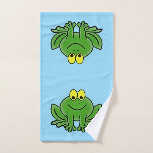 Cute Green Frogs Design Bath Towel Set Bad Handdoek (Handdoek)