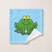 Cute Green Frogs Design Bath Towel Set Bad Handdoek (Wasdoekje)
