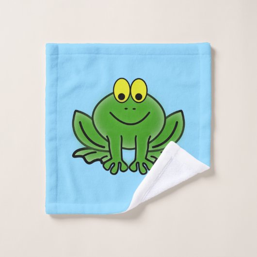 Cute Green Frogs Design Bath Towel Set Bad Handdoek (Wasdoekje)