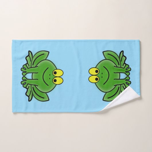Cute Green Frogs Design Bath Towel Set Bad Handdoek (Handdoek)