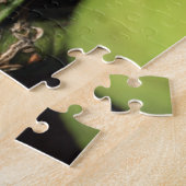 Cute Green Garden Anole Lizard Natuur Wildlife Legpuzzel (Zijkant)