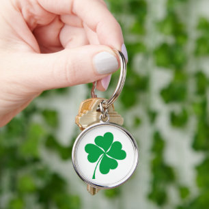 Cute green geluk 4 verlaat hartklaver shamrock sleutelhanger