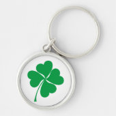Cute green geluk 4 verlaat hartklaver shamrock sleutelhanger (Voorkant)