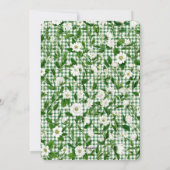 Cute Green Gingham Plaid 3 Photo Christmas  Feestdagenkaart (Achterkant)