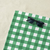 Cute  Green Gingham Pset Personalized Strandlaken (In situ)