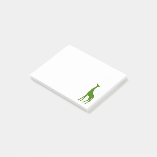 Cute Green Giraffe Silhouette Post-it® Notes (Schuin)