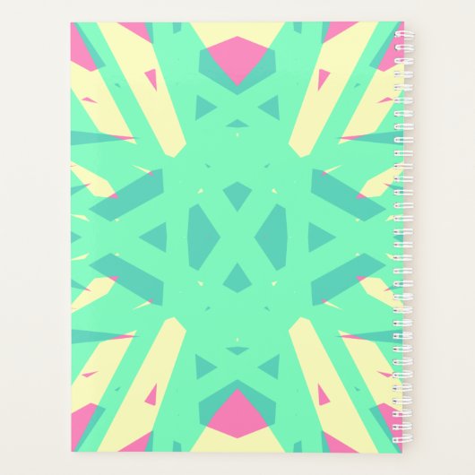 Cute Green Girl's School Hobbies Homework Planner (Achterkant)