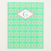  Cute Green Girl's School Hobbies Homework Planner (Voorkant)