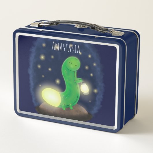 Cute green glow-cartoon illustratie (Achterkant)