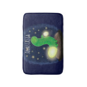 Cute green glow-cartoon illustratie badmat (Voorkant Verticaal)