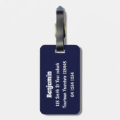 Cute green glow-cartoon illustratie bagagelabel (Achterkant verticaal)