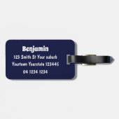 Cute green glow-cartoon illustratie bagagelabel (Achterkant horizontaal)