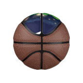 Cute green glow-cartoon illustratie basketbal (Rechts)