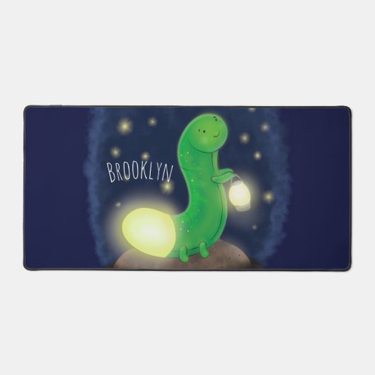 Cute green glow-cartoon illustratie bureaumat (Voorkant)