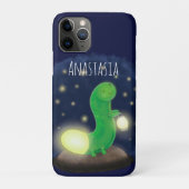 Cute green glow-cartoon illustratie Case-Mate iPhone case (Achterkant)
