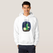 Cute green glow-cartoon illustratie hoodie (Voorkant volledig)
