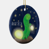 Cute green glow-cartoon illustratie keramisch ornament (Rechts)