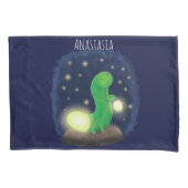 Cute green glow-cartoon illustratie kussensloop (Voorkant)