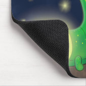 Cute green glow-cartoon illustratie muismat (Hoek)