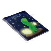 Cute green glow-cartoon illustratie notitieboek (Rechterzijde)