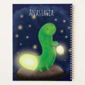 Cute green glow-cartoon illustratie planner (Achterkant)