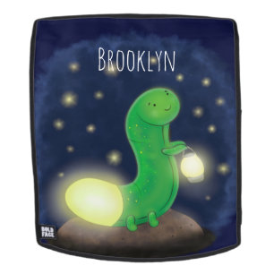 Cute green glow-cartoon illustratie rugtassen