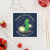 Cute green glow-cartoon illustratie servet (Insitu)